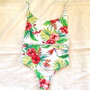Rhythm Tropical Hibiscus Swimsuit Colorful White